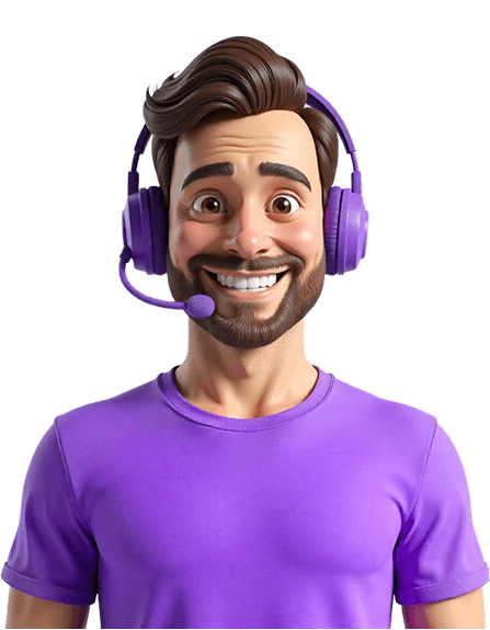 AI customer service agent with headset